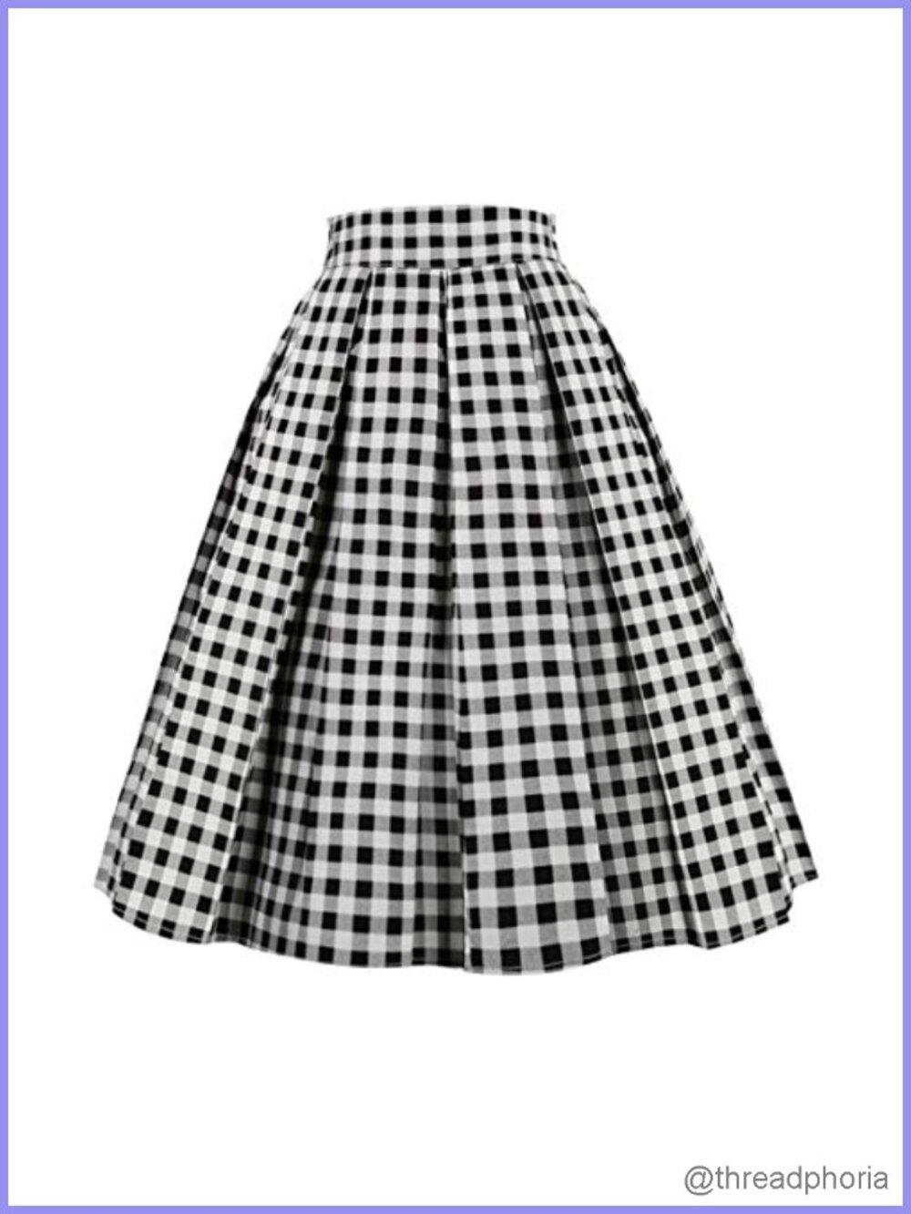 Womens Pleated High Waist A-Line Midi Skirt with Pockets